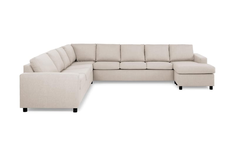 Crazy 7-istuttava Oikeakätinen U-muotoinen XX-Large Kulmasohva Divaanilla Kankaalla - Beige - Huonekalut - Sohva - Kulmasohva - Kulmadivaanisohva