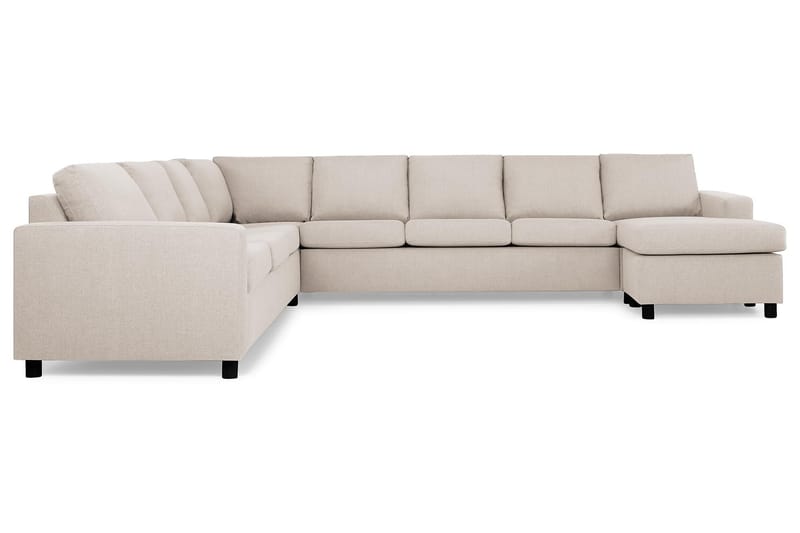 Crazy 7-istuttava Oikeakätinen U-muotoinen XX-Large Kulmasohva Divaanilla Kankaalla - Beige - Huonekalut - Sohva - Kulmasohva - Kulmadivaanisohva