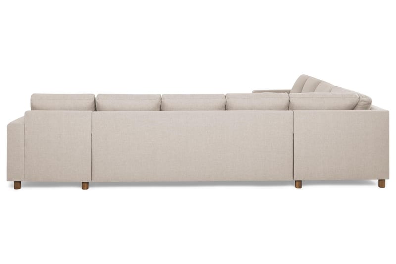 Crazy 7-istuttava Oikeakätinen U-muotoinen XX-Large Kulmasohva Divaanilla Kankaalla - Beige - Huonekalut - Sohva - Kulmasohva - Kulmadivaanisohva