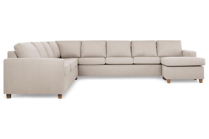 Crazy 7-istuttava Oikeakätinen U-muotoinen XX-Large Kulmasohva Divaanilla Kankaalla - Beige - Huonekalut - Sohva - Kulmasohva - Kulmadivaanisohva