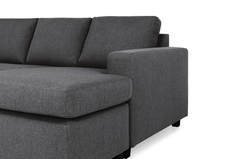 Crazy 7-istuttava Oikeakätinen U-muotoinen XX-Large Kulmasohva Divaanilla Kankaalla - Tummanharmaa - Huonekalut - Sohva - Kulmasohva - Kulmadivaanisohva