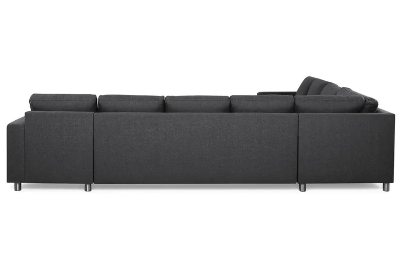 Crazy 7-istuttava Oikeakätinen U-muotoinen XX-Large Kulmasohva Divaanilla Kankaalla - Tummanharmaa - Huonekalut - Sohva - Kulmasohva - Kulmadivaanisohva