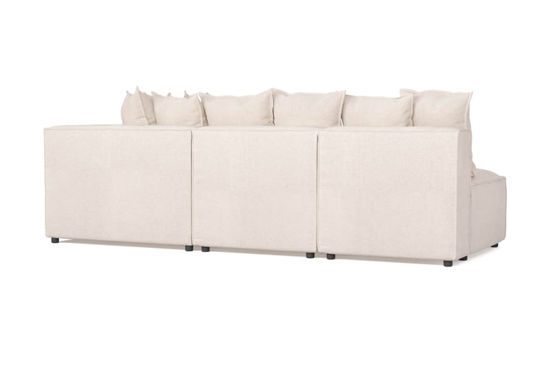 Cubo 5-istuttava L-muotoinen Syvä Modulaarikulmasohva Kankaalla - Beige - Huonekalut - Sohva - Kulmasohva