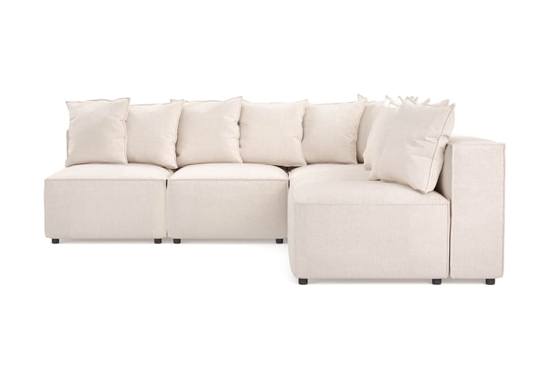 Cubo 5-istuttava L-muotoinen Syvä Modulaarikulmasohva Kankaalla - Beige - Huonekalut - Sohva - Kulmasohva