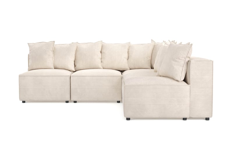 Cubo 5-istuttava L-muotoinen Syvä Modulaarikulmasohva Manchester-kankaalla - Beige - Huonekalut - Sohva - Kulmasohva