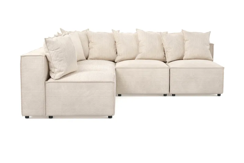 Cubo 5-istuttava L-muotoinen Syvä Modulaarikulmasohva Manchester-kankaalla - Beige - Huonekalut - Sohva - Kulmasohva