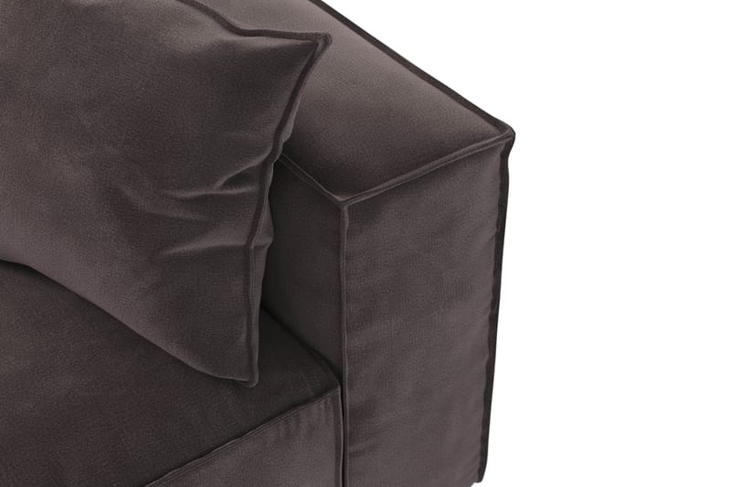 Cubo 5-istuttava L-muotoinen Syvä Modulaarikulmasohva Sametilla - Tummanharmaa - Huonekalut - Sohva - Kulmasohva
