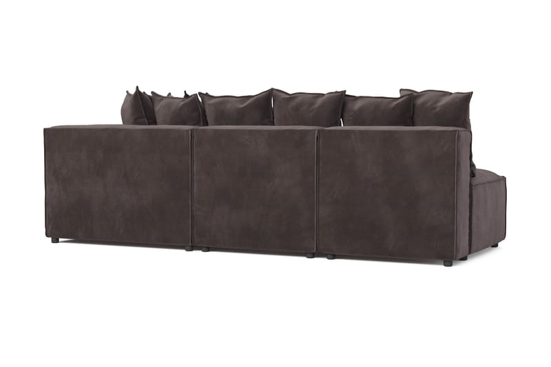 Cubo 5-istuttava L-muotoinen Syvä Modulaarikulmasohva Sametilla - Tummanharmaa - Huonekalut - Sohva - Kulmasohva