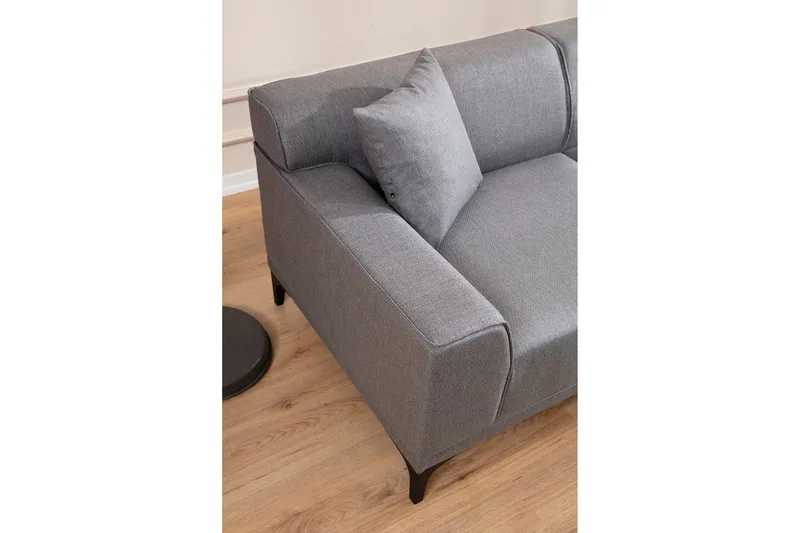 Divaanisohva 3:n ist Smithton - Harmaa - Huonekalut - Sohva - Kulmasohva - Kulmadivaanisohva