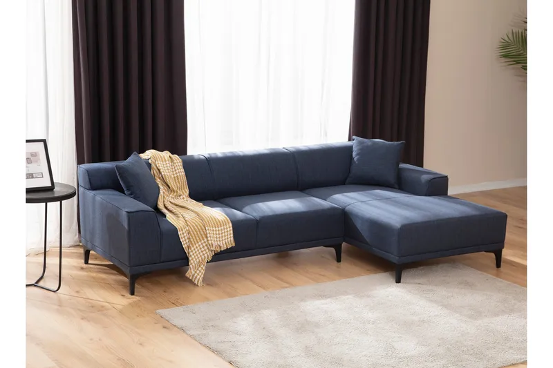 Divaanisohva 3:n ist Smithton - Sininen - Huonekalut - Sohva - Kulmasohva - Kulmadivaanisohva