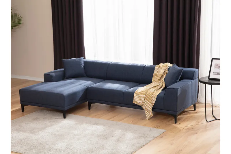 Divaanisohva 3:n ist Smithton - Sininen - Huonekalut - Sohva - Kulmasohva - Kulmadivaanisohva