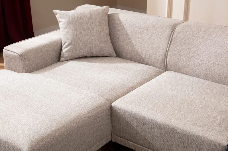 Divaanisohva 3:n ist Smithton - Valkoinen - Huonekalut - Sohva - Kulmasohva - Kulmadivaanisohva