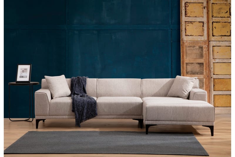 Divaanisohva 3:n ist Smithton - Valkoinen - Huonekalut - Sohva - Kulmasohva - Kulmadivaanisohva