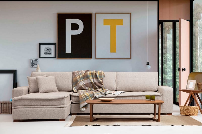 Divaanisohva 3:n ist Springhills, Beige