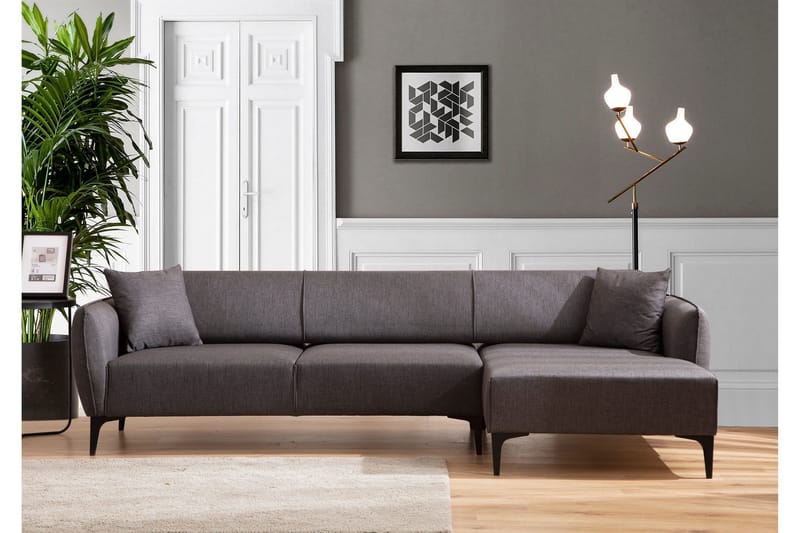 Divaanisohva 3:n ist Wangaratta - Tummanharmaa - Huonekalut - Sohva - Kulmasohva - Kulmadivaanisohva