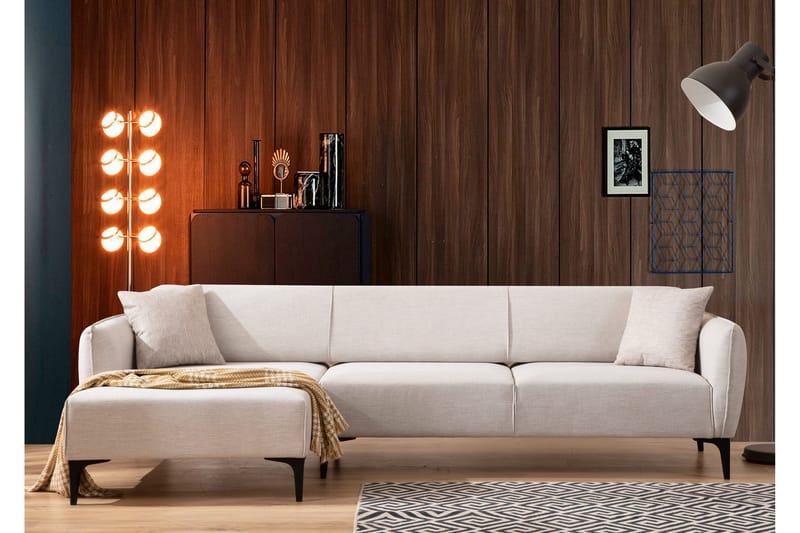 Divaanisohva 3:n ist Wangaratta - Valkoinen - Huonekalut - Sohva - Kulmasohva - Kulmadivaanisohva