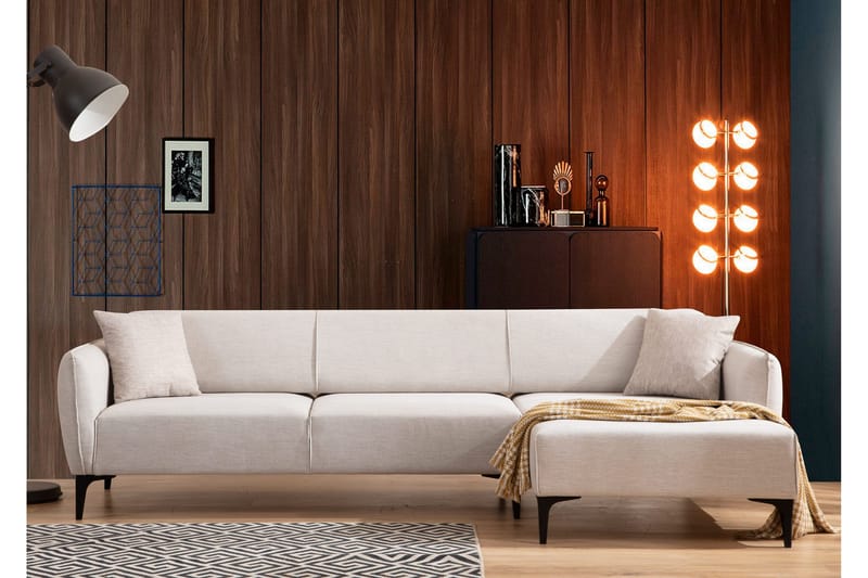 Divaanisohva 3:n ist Wangaratta - Valkoinen - Huonekalut - Sohva - Kulmasohva - Kulmadivaanisohva