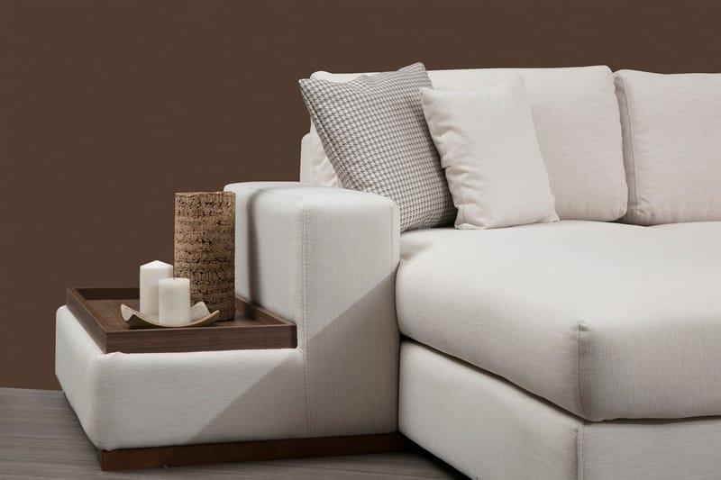 Divaanisohva Portiella - Beige - Huonekalut - Sohva - Kulmasohva - Kulmadivaanisohva
