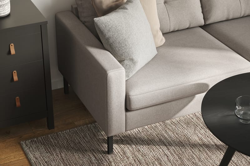 Frillestad 5-istuttava Oikeakätinen L-muotoinen Kulmasohva Kangas - Beige - Huonekalut - Sohva - Kulmasohva