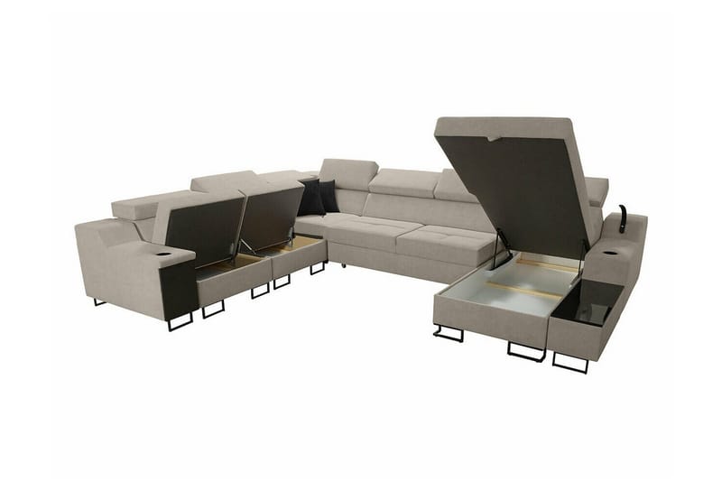 Galbally 5-sits Hörnsoffa Black - Huonekalut - Sohva - Kulmasohva