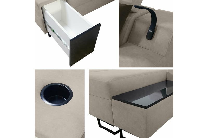 Galbally 5-sits Hörnsoffa Black - Huonekalut - Sohva - Kulmasohva