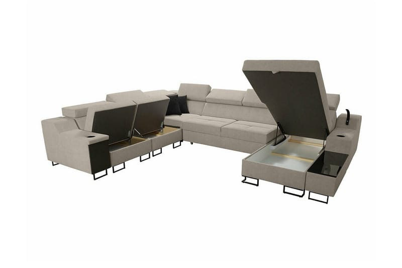 Galbally 5-sits Hörnsoffa Brown - Huonekalut - Sohva - Kulmasohva