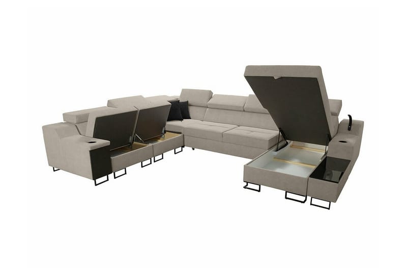 Galbally 5-sits Hörnsoffa Brown - Huonekalut - Sohva - Kulmasohva