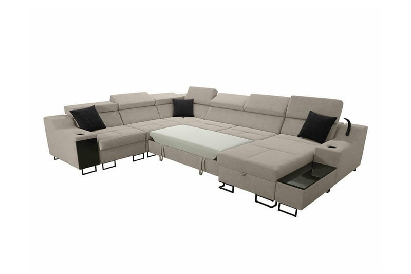 Galbally 5-sits Hörnsoffa NO_BRAND Beige - Huonekalut - Sohva - Kulmasohva