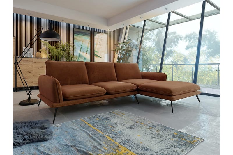 Graystone 3-sits Hörnsoffa Brown - Huonekalut - Sohva - Kulmasohva