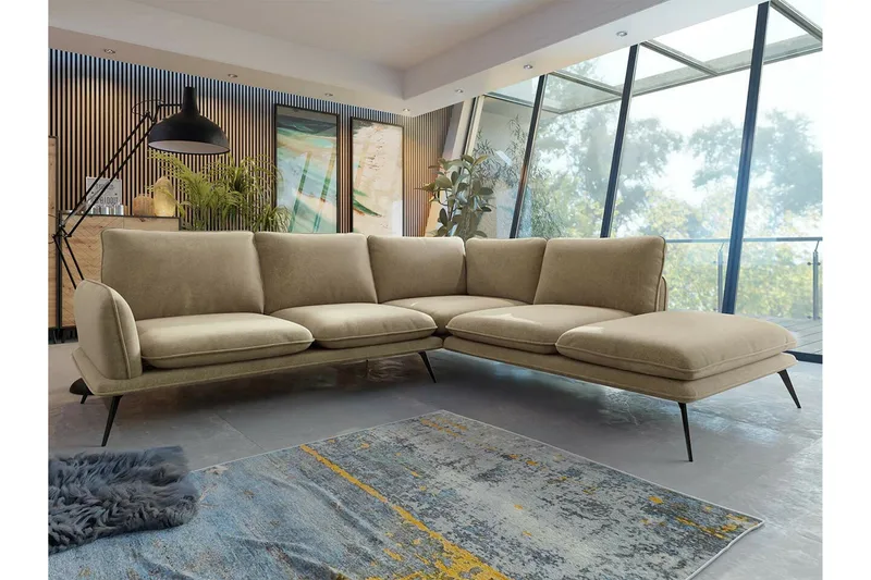 Graystone 4-sits Hörnsoffa beige - Huonekalut - Sohva - Kulmasohva