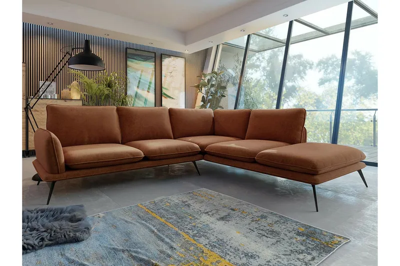 Graystone 4-sits Hörnsoffa Brown - Huonekalut - Sohva - Kulmasohva