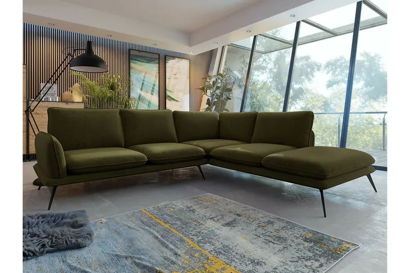 Graystone 4-sits Hörnsoffa Dark green - Huonekalut - Sohva - Kulmasohva