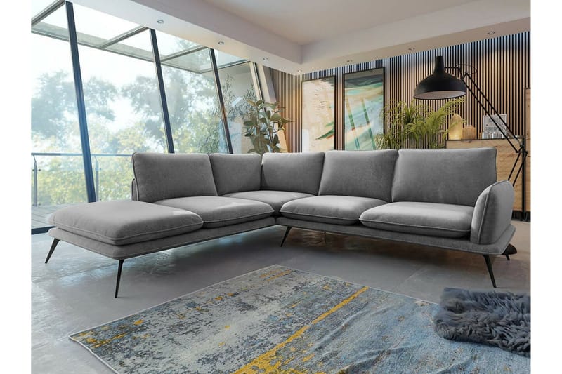 Graystone 4-sits Hörnsoffa Dark grey - Huonekalut - Sohva - Kulmasohva