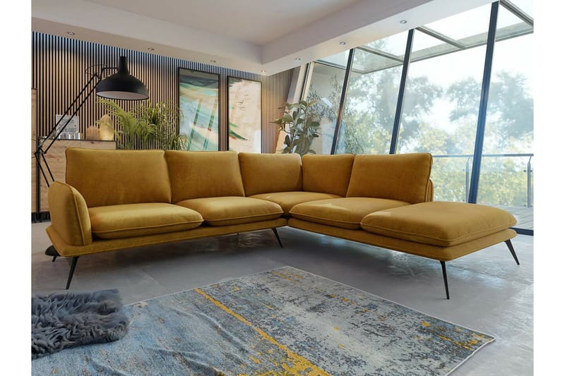 Graystone 4-sits Hörnsoffa Dark yellow - Huonekalut - Sohva - Kulmasohva