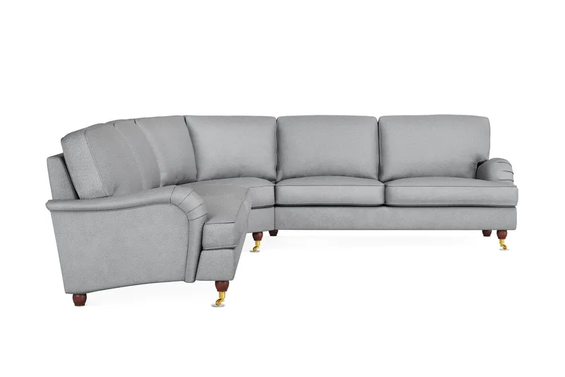 Howard Lyx 6-istuttava Oikeakätinen L-muotoinen Kulmasohva Kangas - Vaaleanharmaa - Huonekalut - Sohva - Kulmasohva - Howard-kulmasohva