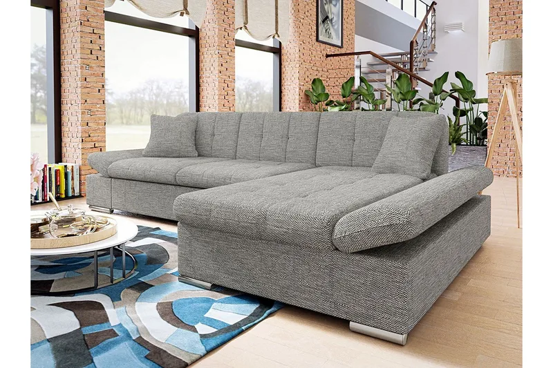 Kintore 3-sits Hörnsoffa Ljusgrå - Huonekalut - Sohva - Kulmasohva