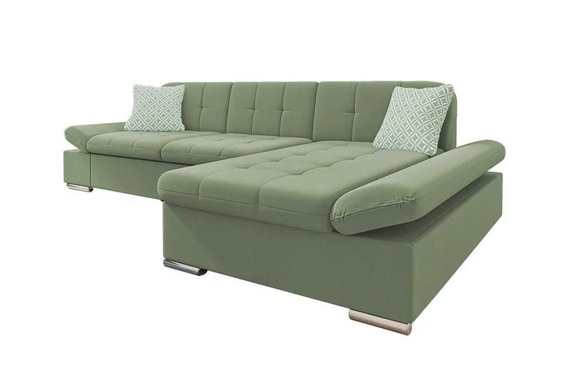 Kintore 3-sits Hörnsoffa NO_BRAND Light green - Huonekalut - Sohva - Divaanisohva - 3 istuttava sohva divaanilla