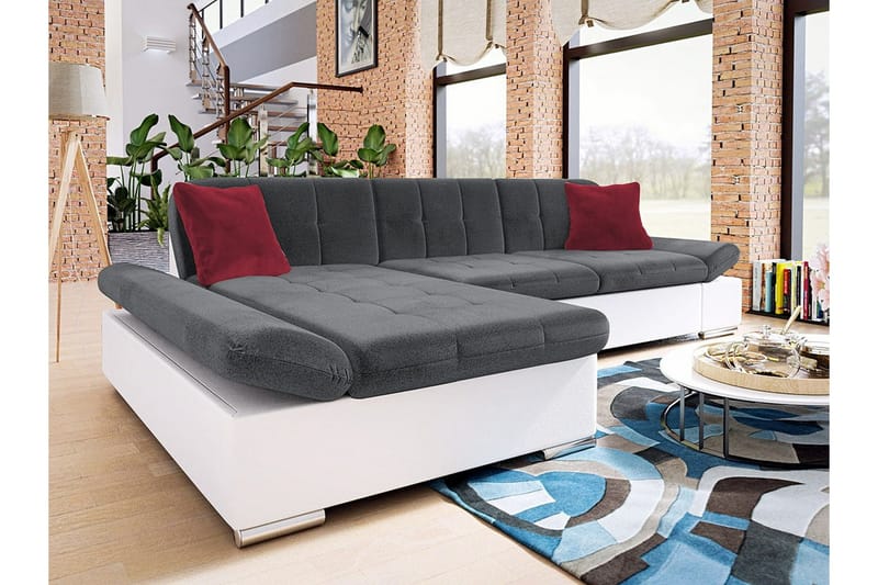 Kintore 3-sits Hörnsoffa White/Grey - Huonekalut - Sohva - Kulmasohva