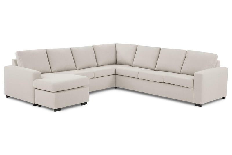 Crazy 6-istuttava Vasenkätinen U-muotoinen Large Kulmasohva Divaanilla Kankaalla - Beige - Huonekalut - Sohva - Kulmasohva - Kulmadivaanisohva
