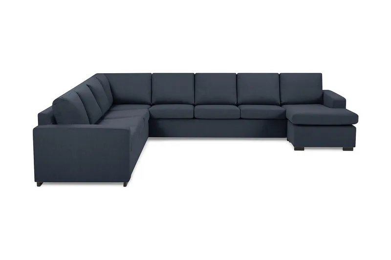 Crazy 7-istuttava Oikeakätinen U-muotoinen XX-Large Kulmasohva Divaanilla Kankaalla - Sininen - Huonekalut - Sohva - Kulmasohva - Kulmadivaanisohva