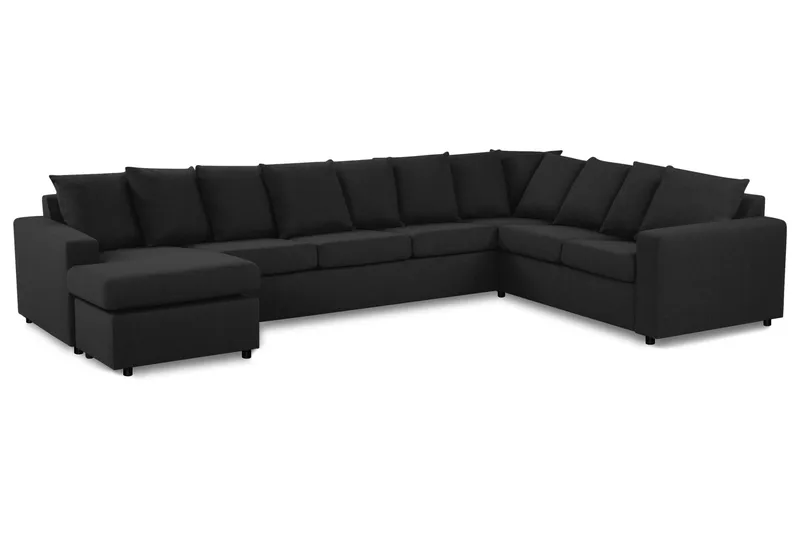 Crazy 7-istuttava Vasenkätinen U-muotoinen XX-Large Kulmasohva Divaanilla Kankaalla - Antrasiitti - Huonekalut - Sohva - Kulmasohva - Kulmadivaanisohva