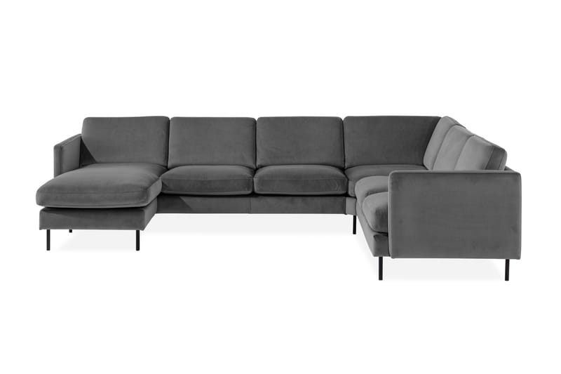 Kulmasohva Elion divaanilla Vasen Sametti, Vaaleanharmaa