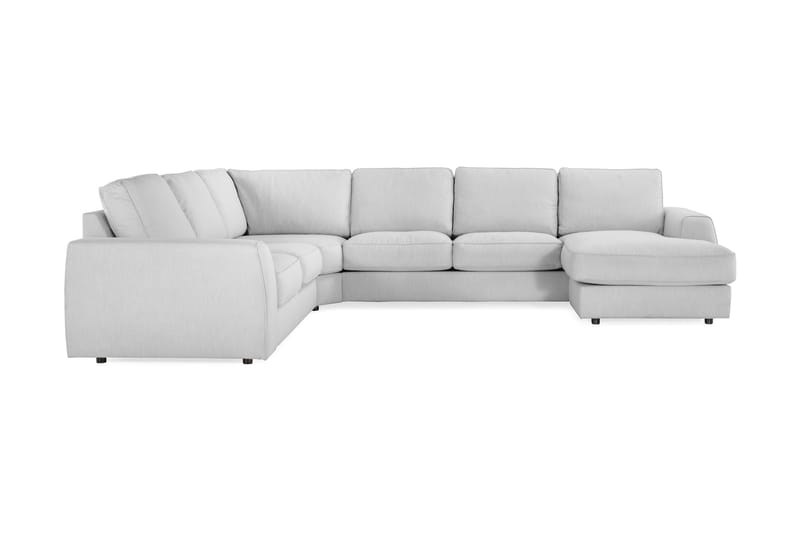 Optus Lyx 5-istuttava Oikeakätinen U-muotoinen Kulmasohva Divaanilla Kankaasta, Harmaa