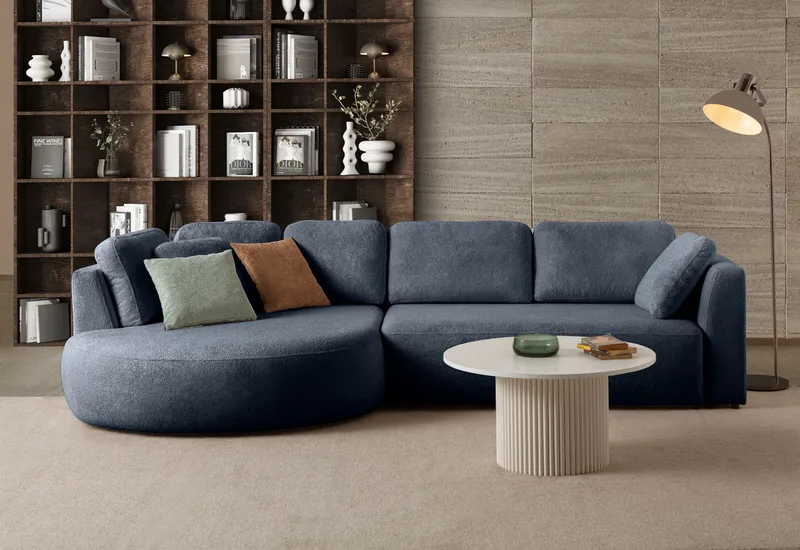 Kulmasohva Atelier Del Sofa Venezia Left (310 x 75 x 105 cm) Laivastonsininen - Laivastonsininen - Huonekalut - Sohva - Kulmasohva