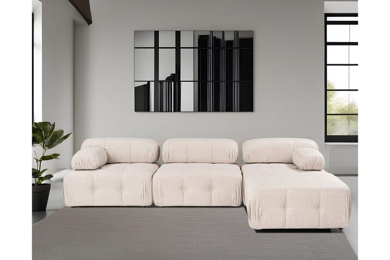 Kulmasohva Belgin 3:n ist - Vaaleanruskea - Huonekalut - Sohva - Moduulisohva - Moduulisohvakokonaisuus