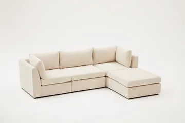 Kulmasohva Bulmaca 3:n ist - Beige - Huonekalut - Sohva - Divaanisohva - 4 istuttava sohva divaanilla
