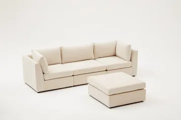 Kulmasohva Bulmaca 3:n ist - Beige - Huonekalut - Sohva - Divaanisohva - 4 istuttava sohva divaanilla