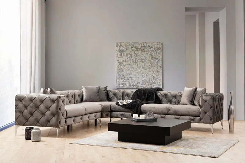 Kulmasohva Canunda 6:n ist - Antrasiitti - Huonekalut - Sohva - Kulmasohva