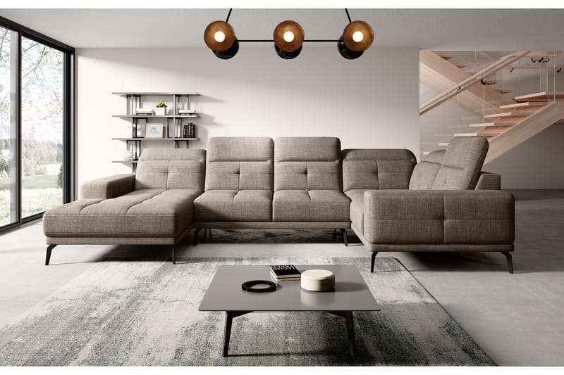 Kulmasohva divaanilla Hagami - Beige - Huonekalut - Sohva - Kulmasohva - Kulmadivaanisohva