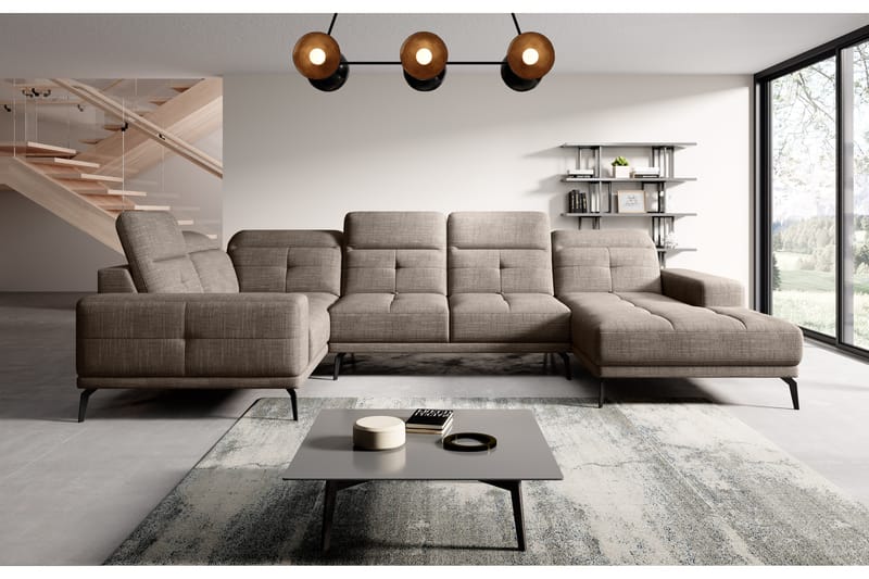Kulmasohva divaanilla Hagami - Beige - Huonekalut - Sohva - Kulmasohva - Kulmadivaanisohva
